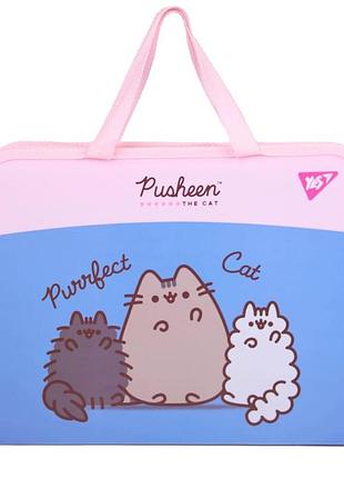 Папка-портфель yes fc а4 на блискавці з ручками pusheen (492317)