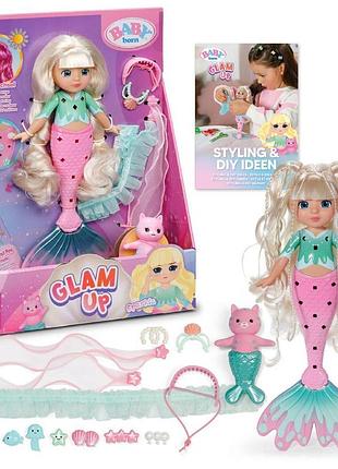 Лялька baby born серії "glam up" – русалонька спаркл (28 см, з аксес.)
