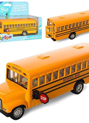 Автобус металлический игрушечный 16см резиновые колеса (ks 6501 w)