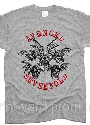 Футболка сіра loys music avenged sevenfold rock
