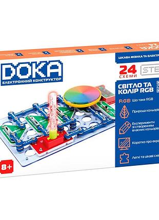 Конструктор електронний doka "світло і колір rgb"