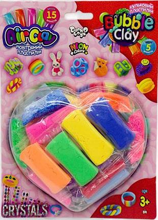 Креативное творчество из пластилина "air clay+bubble clay" блистер (24)