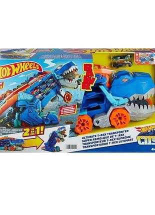 Мега-транспортер "неймовірний ті-рекс" hot wheels (hng50)