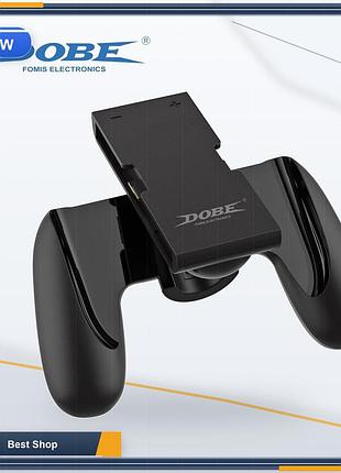 Зарядный грип-контроллер dobe для nintendo switch joy-con, эргономичная ручка-зарядка черного цвета из abs 3