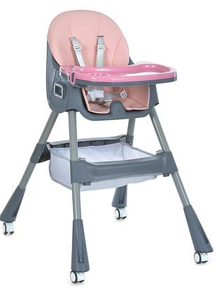 Стульчик для кормления детский пластиковый компактный розовый (m 5722 pink)