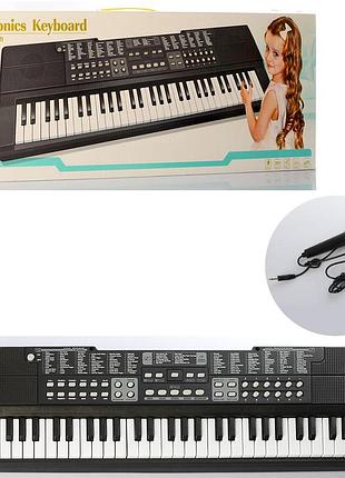 Синтезатор іграшковий 61 клавіша, мікрофон, запис, usb, від мережі bx-1688