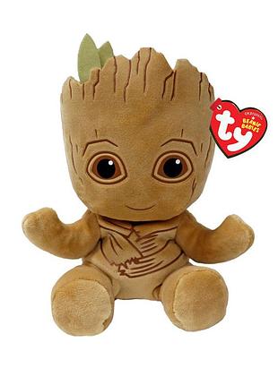 Детская игрушка мягконабивная ty marvel "грут" 15 см, 44003