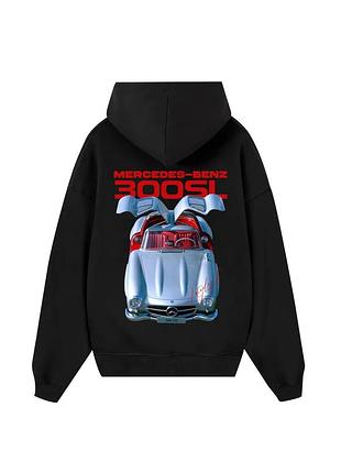 Худи loys толстовка с принтом mercedes benz 300sl hoodie, черный xs