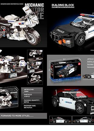Конструктор полиция и транспорт, игровой набор для детей (33006-4)