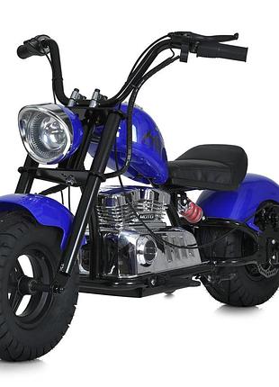 Мотоцикл 2*18v9ah, 1 мотор 350w, usb, bluetooth, tf, кожаное сиденье, синий (m 6016al-4(36v))