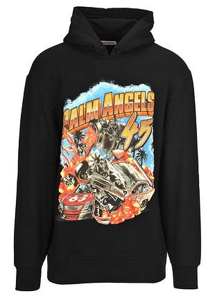 Толстовка чорна palm angels 45 • худі палм анжелс l