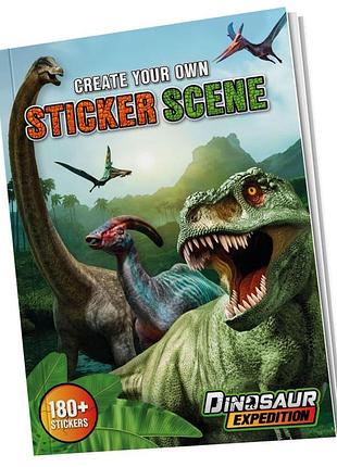 Стикербук dinosaur expedition, развивающая книжка с наклейками (961027)
