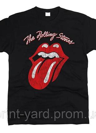 Футболка черная loys music rolling stones hip hop style