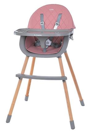 Стульчик для кормления lumi с регулировкой высоты розовый (me 1111 pink)