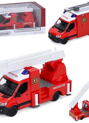 Пожарная машина металлическая инерционная двери резина 1:48 (kt5478w)