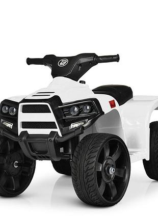 Квадроцикл m 3893el-1 1 мотор 20w, 1 акум. 6v4,5a, кожаное сиденье, колеса eva, муз., свет, белый.