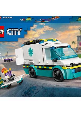Конструктор lego city – швидка допомога, для рольових ігор 4+ (60451)