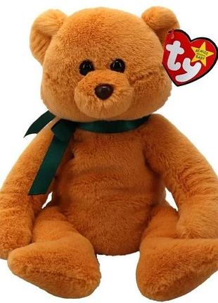 М’яка іграшка ty beanie babies — коричневий ведмедик winston, 15 см