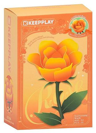 Конструктор цветы роза, 31 деталь, в коробке (k22106)