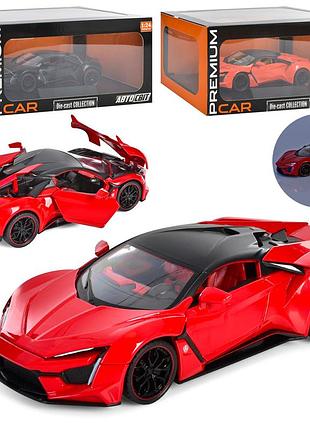 Машина металлическая 1:24 инерционная резиновые колеса музыка свет (ap-1786)