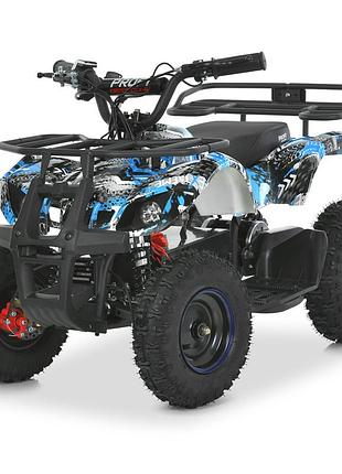 Квадроцикл мотор 800w, 3 акум 12v12ah, скорость 30км/ч, до 65кг, синий (hb-eatv800np-4)