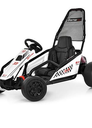 Электрокарт детский 24v 400w mp3 bluetooth eva белый (m 6374el-1)
