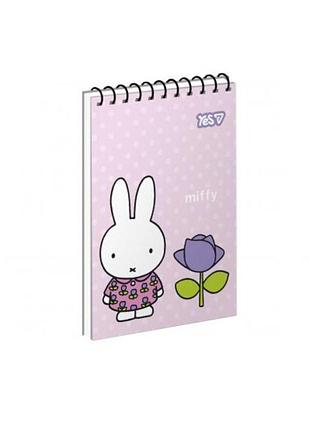 Тетрадь для записей yes а7 80 листов на спирали miffy flower (152349)