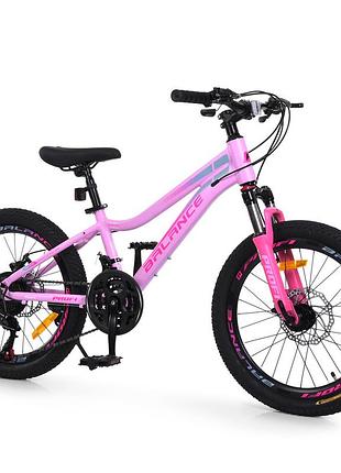 Велосипед profi balance 20", алюмінієва рама 11", 21 швидкість, рожевий (bl-2001)