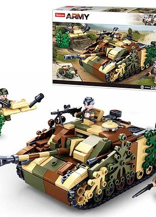 Конструктор танк, фигурка, 524 детали sluban m38-b0858