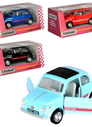 Коллекционная игрушечная модель fiat 500 kt5004w инерционная