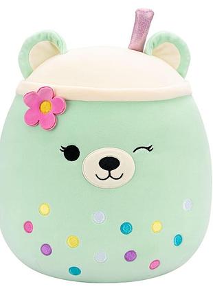 Мягкая игрушка squishmallows – мятный медведь 30 см, мягкая плюшевая игрушка для детей (sqer01266)