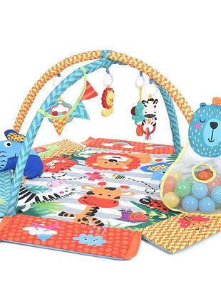Коврик для младенца игровой me 1171 color 2в1 с шариками и игрушками