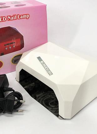 Лампа для сушки гель-лака в домашних условиях uv lamp ccf+led, удобная лампа для сушки гель-лака wr-24