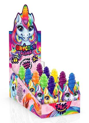 Вязкая масса слайм unicorn slime густой лизун укр