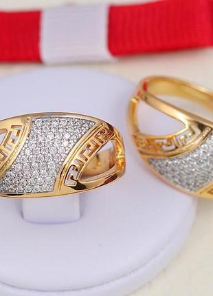 Кольцо xuping jewelry с родием чалма шейха р 18 золотистое
