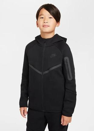 Толстовка nike b nsw tch flc fz - pd hv5867-010 158-170 см