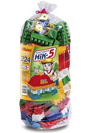 Конструктор з великими деталями ник-5 224 деталі (927)