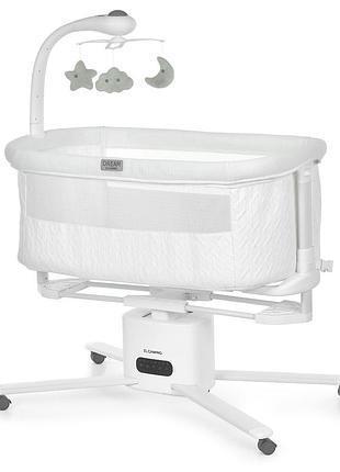 Приставная детская кроватка el camino dream с bluetooth white (me 1223 white)