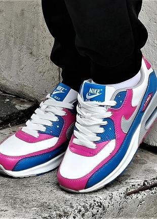 Кроссовки nike 90 женские разноцветные с амортизацией цветные найк (размеры: 37,38,39,40,41) видео обзор