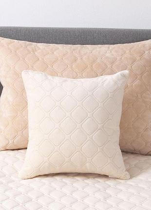 Подушка декоративна "velure" 40*40 см (350г) (персиковий)