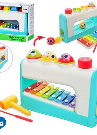 Игра стукачка-шарики, молоток, ксилофон, 8 тонов, палочка, в коробке, 31,5-23-13 см (he792700)