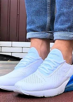 Кроссовки nike 270 женские белые с амортизацией синие голубые найк (размеры: 36,38,39)