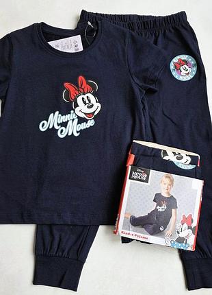 Детская пижама с длинным рукавом disney 98-104 см для девочек
