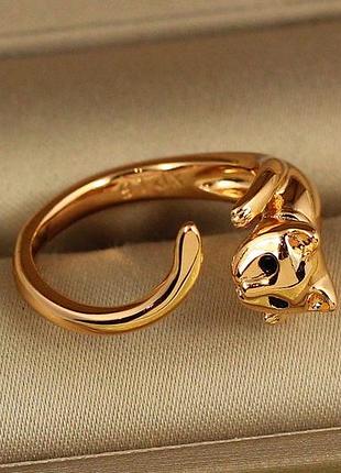 Кільце xuping jewelry кіт розсувне р 16 золотисте