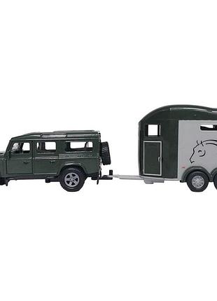 Игровой набор – land rover с прицепом и фигурками лошадей, для детей (520460.27)