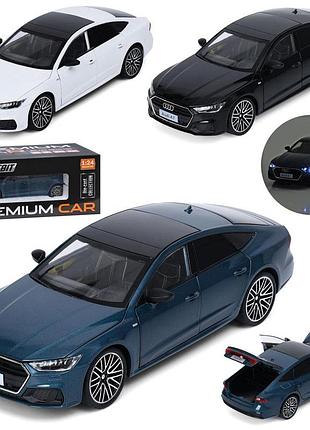 Машина ap-2123 автосвіт, 1:24, метал, інерція, 21см, звук, світло, відчиняються двері/багажник