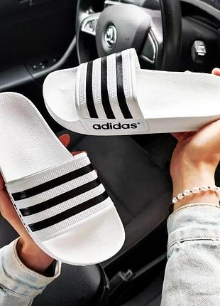 Шлёпанцы тапочки adidas сланцы адидас белые женские (размеры: 36)