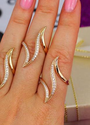 Кільце xuping jewelry перстень лілія р16 золотисте