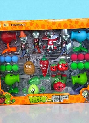 Детский набор игровых фигурок растения против зомби, игровые фигурки plants vs zombies в большой коробке