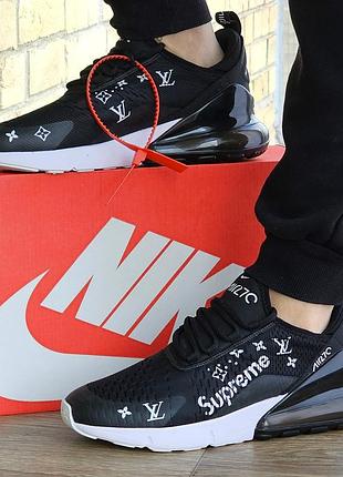 Кросівки nike 270 чоловічі чорні найк з амортизацією тканинні літні сіточка (розміри: 41,42,43,44,45) — 001